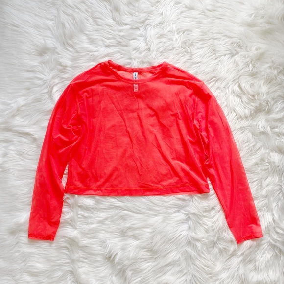 Athleta Tops - Athleta Sheer Cropped Long Sleeve